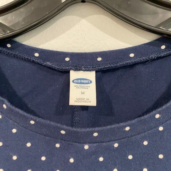 Navy and White Polka Dot Old Navy Dress - Size Medium - Picture 4 of 5